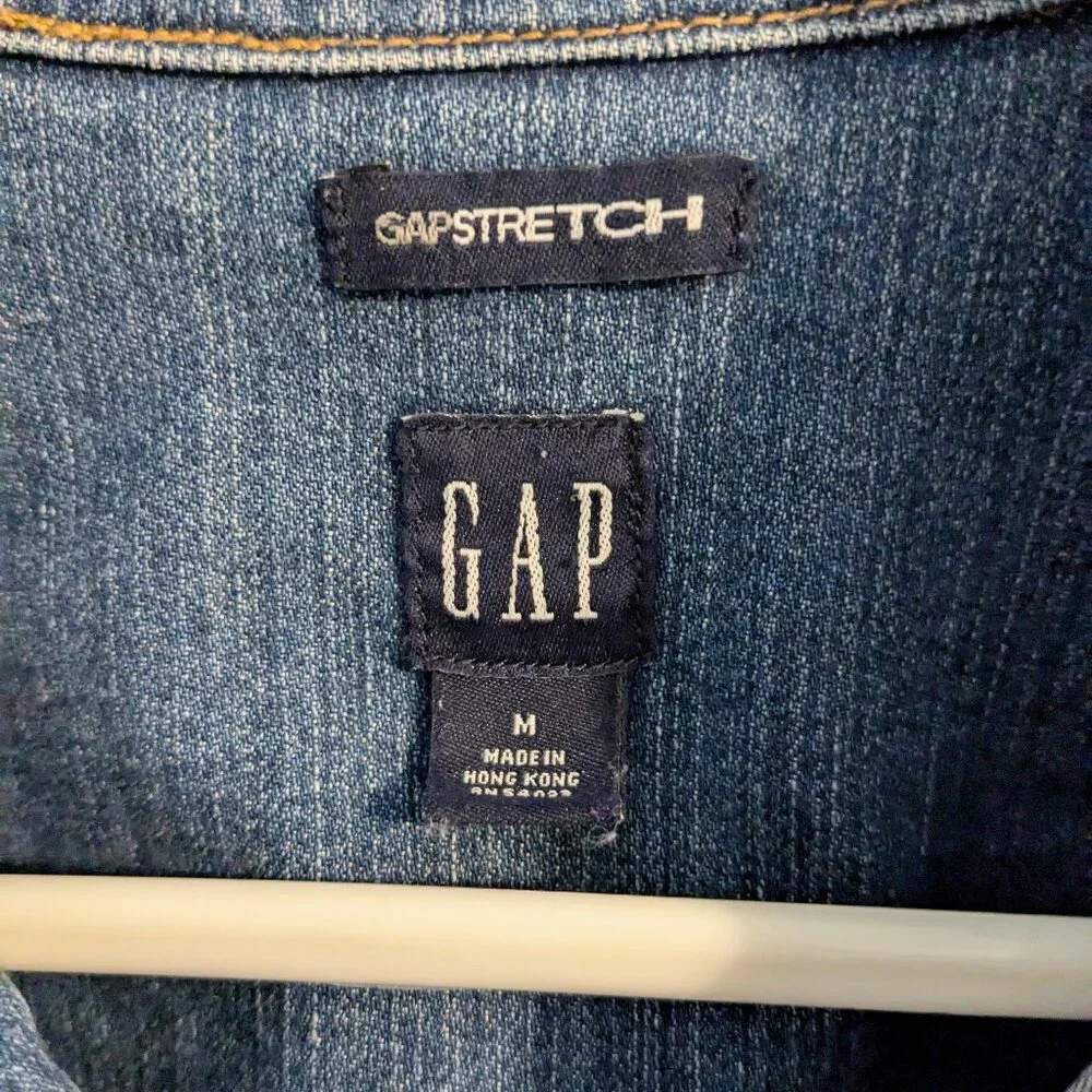 Gap Stretch Denim Medium Blue Wash Jeans Jacket - Picture 3 of 11